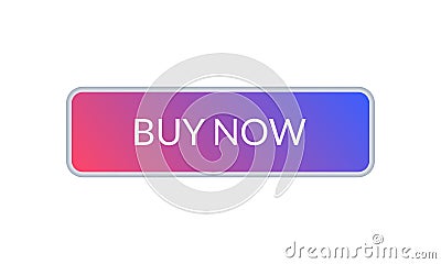 Buy now button. Call to action gradient button for web site. Vector illustration Vector Illustration